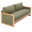Modern 3 Seater Sofa With Wood Armrests