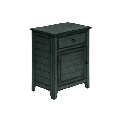 Accent Table With Storage Drawer - Blue