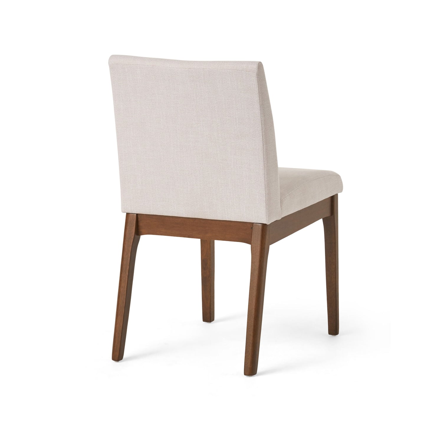 5 Piece Dining Set With Table And Upholstered Chairs - Light Beige / Walnut