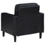 Weld 3 Piece Upholstered Track Arm Sofa Set - Black