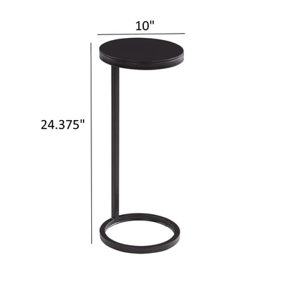 Yancey - Round Accent Table - Antique Bronze