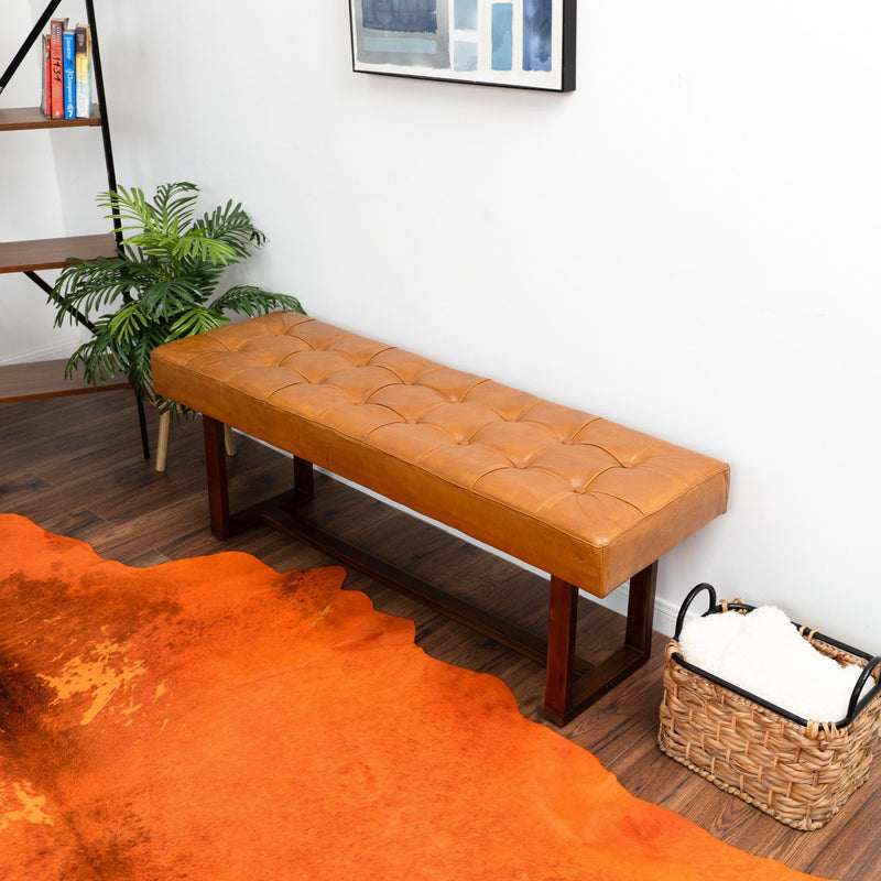 Cameron - Bench - Brown / Tan