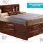 Modern Design Storage Bed With Bookcase Headboard