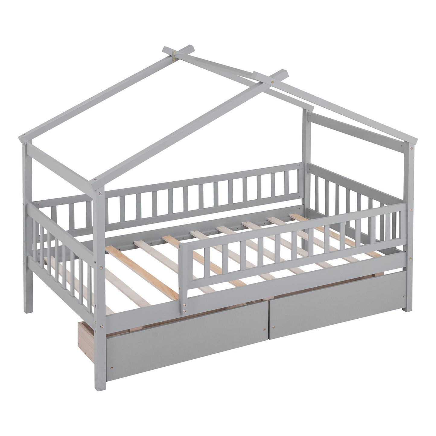 House Bed With 2 Drawers