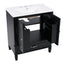 Vintage Style 30" Bathroom Vanity With Sink, Multi Functional Storage, Soft Closing Door - Black