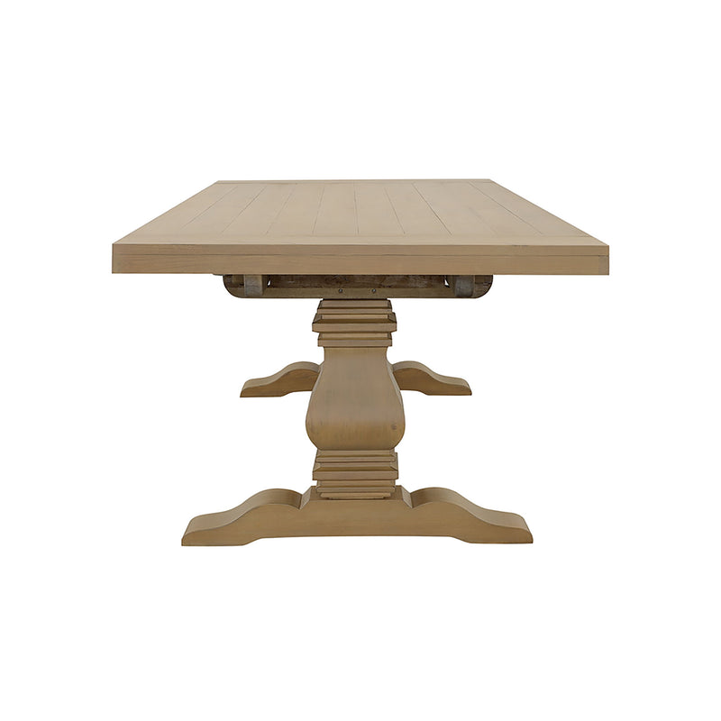Allende - Extension Dining Table With Double Pedestal Base - Honey