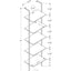 Bookshelf, Bookcase, Etagere, Ladder, 5 Tier, For Office, Marble Look Contemporary & Modern