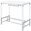 Tonneson - Bar Table With Trestle Base And Wine Storage - White