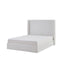 Carmen - King Size Upholstered Wingback Bed - White