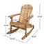 Outdoor Adirondack Rocking Chair With Hand Crafted Details
