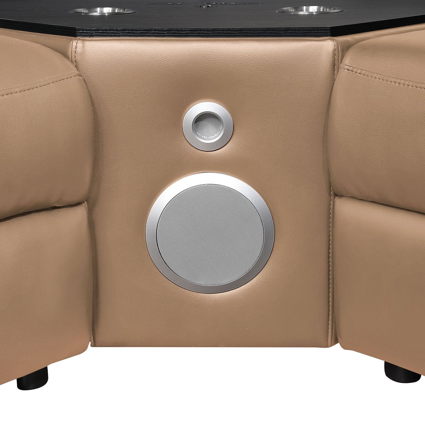 Nova - Sectional With Bluetooth Speaker, LED And Lifting Wine Cabinet