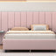 Upholstered Platform Bed With Big Headboard