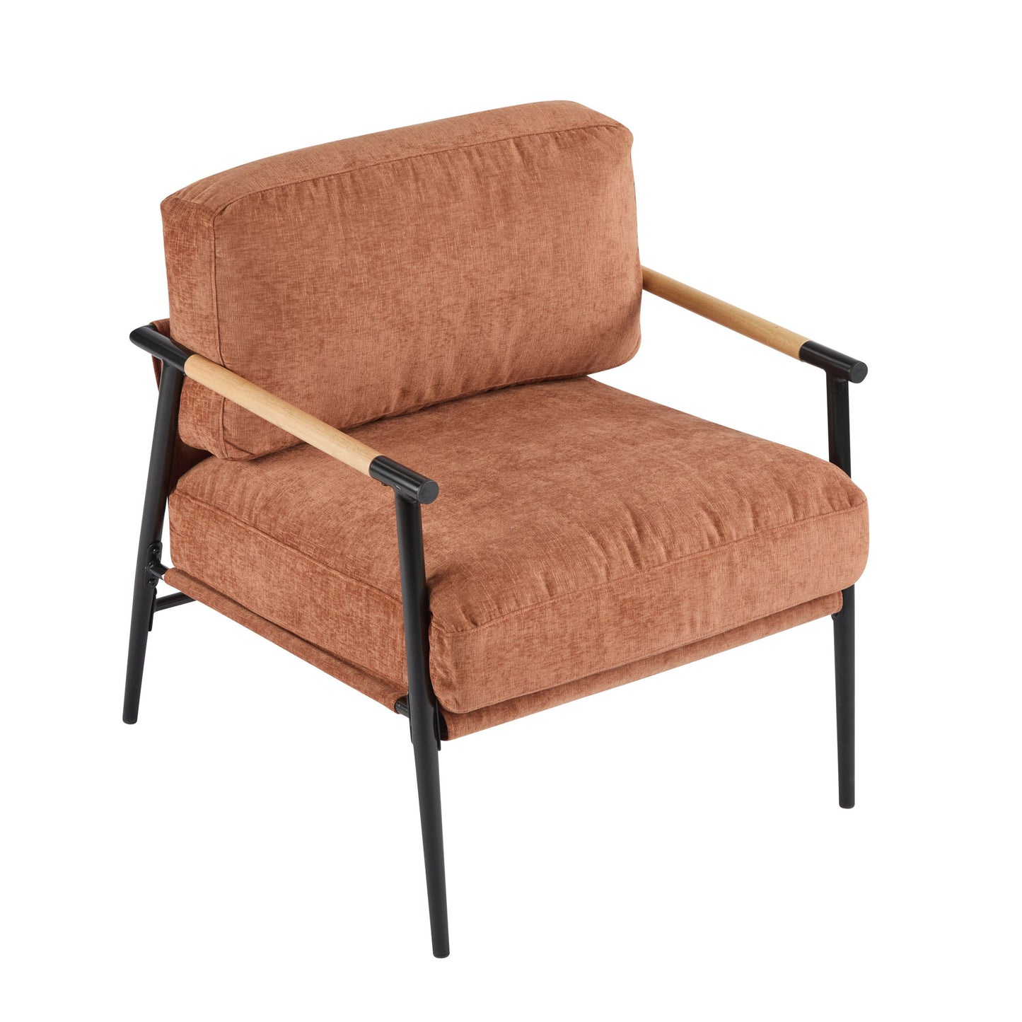 Modern Accent Chair With Cushions, Cozy Seating