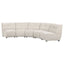 Oliver - 5 Piece Upholstered Sectional Sofa With Curved Silhouette - Ivory
