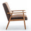 Wide Arm Chair - Light Brown