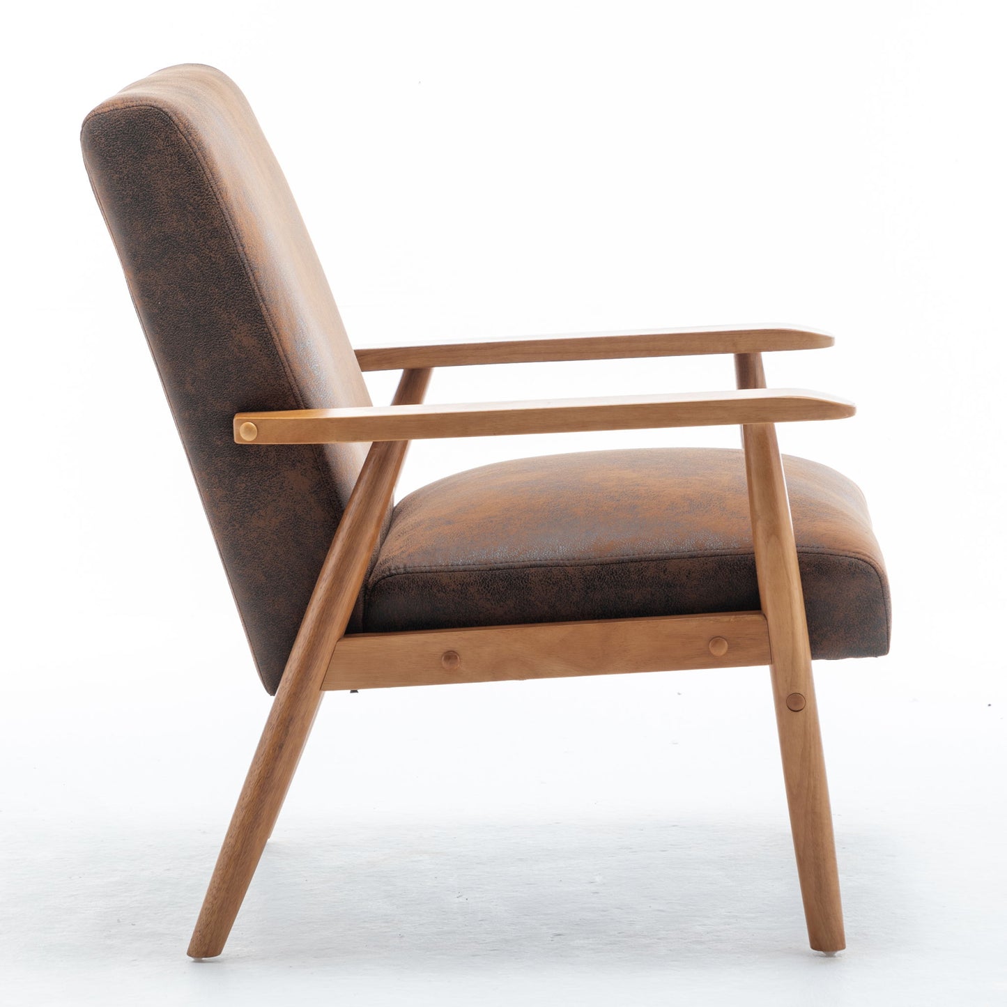 Wide Arm Chair - Light Brown