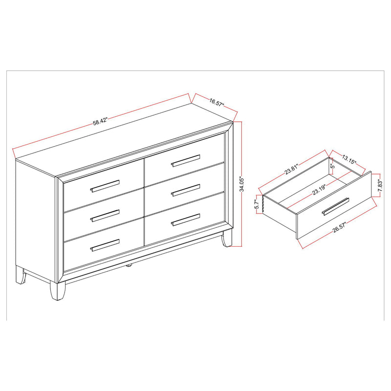 Harry - Dresser With 5 Spacious Drawers - Brown