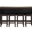 Drop Leaf Table With 4 Stools - Dark Brown