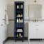 Tall Bathroom Storage Cabinet With Adjustable Shelves And 1 Drawer & Door