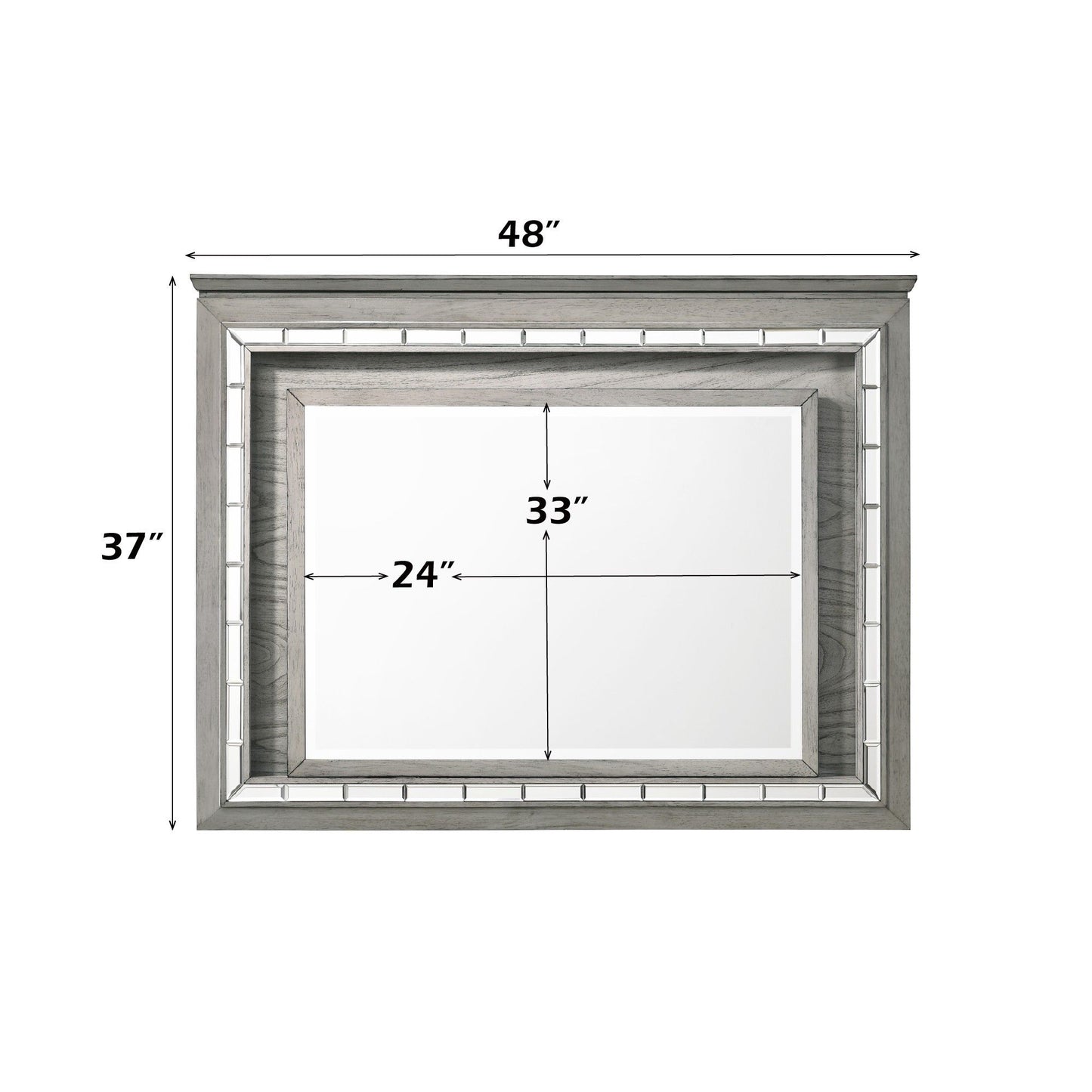 Antares - Mirror With LED - Light Gray