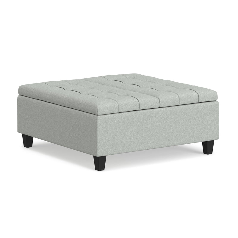Harrison - Coffee Table Storage Ottoman Lift Top - Stone Gray