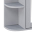 Bathroom Wall Storage Cabinet With Mirror And Adjustable Shelf, 6 Open Shelves