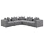 Amherst - Armless Chair With Accent Pillow - Gray