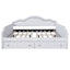 Upholstered Daybed With LED Lights And 2 Drawersme