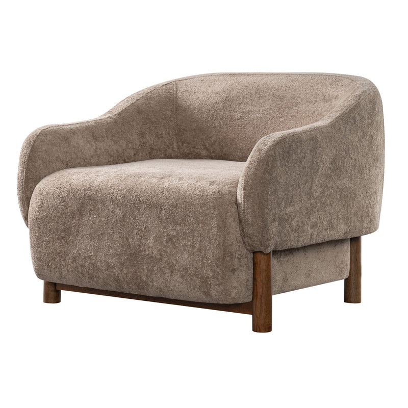 Modern Accent Chair With Recessed Arms And Tight Back