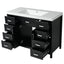 Bathroom Vanity With Sink, 2 Doors 8 Drawers, Soft Close System, Classic Design