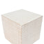 Chic Modern Mgo Cube Side Table With Fluted Design - Antique Brown