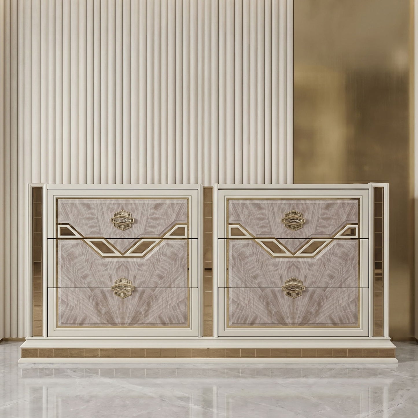 Omari - 6 Drawer Dresser - Beige