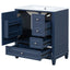 Freestanding Bathroom Vanity With Sink, Soft Close Door, 3 Drawers