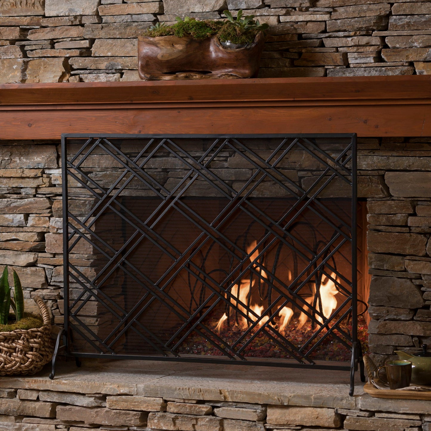 Elegant Design Fire Screen, Protective Barrier