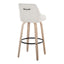 Hannah - Transitional Fixed Height Barstool With Swivel With Round Footrest (Set of 2)