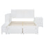 Platform Bed With Multi Functional Storage Space, Nightstand, 2 Drawers, USB Ports And Desk