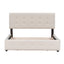 Upholstered Platform Bed With Classic Headboard And Drawers, No Box Spring Needed
