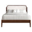 Hawthorne - 5/0 Queen Platform Bed With White Upholstered Headboard - Brown
