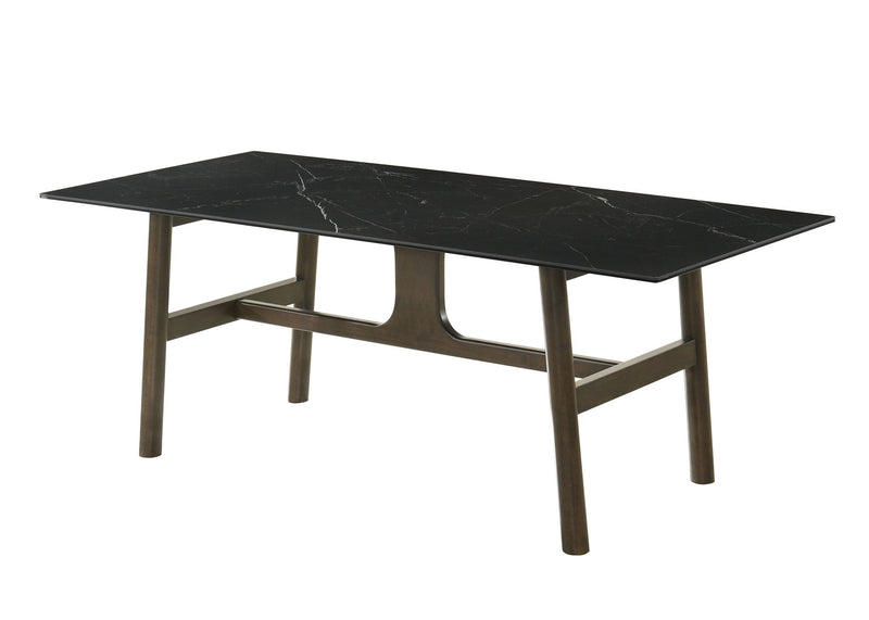 Destin - Mesa de comedor de cerámica - Negro
