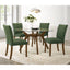 Flynn - Round Glass Top Dining Table - Brown