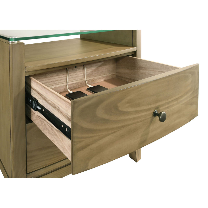 Menlo - 2 Drawer Nightstand - Pine Wood