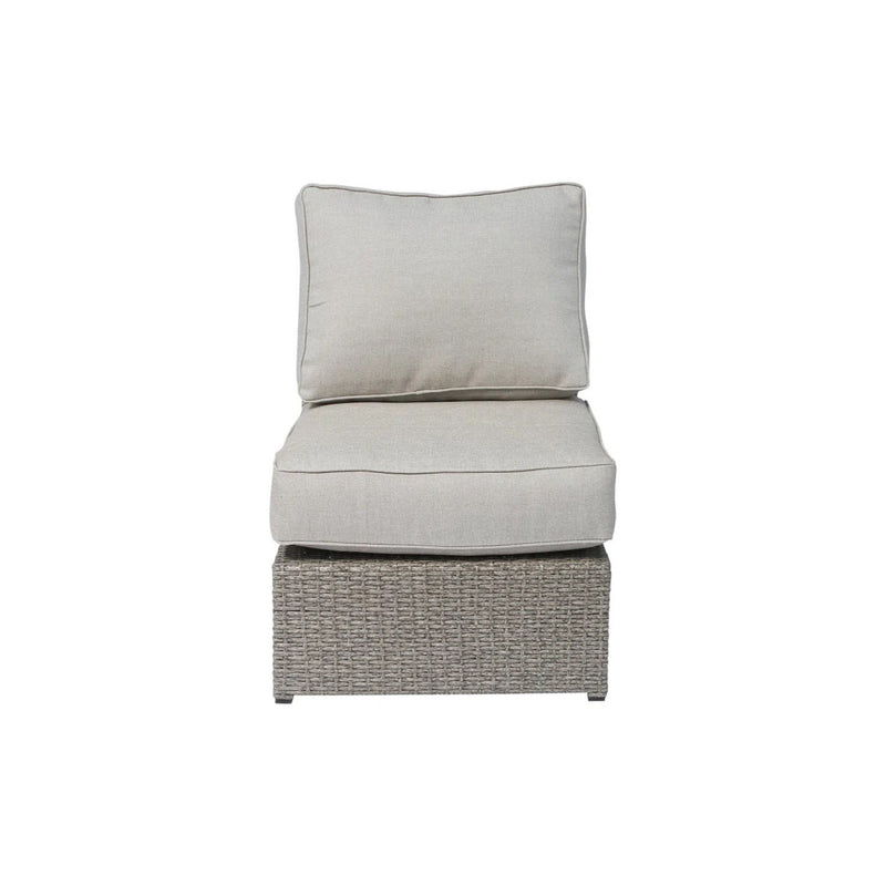 4 Piece Wicker Outdoor Seating Group With Cushions - Gray Mix