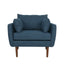 Luminate - Upholstered Fabric Club Chair With Tapered Legs And 2 Accent Pillows