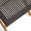 Bistro Foldable Chair With Wicker Backrest