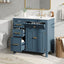 Modern Bathroom Vanity With Ceramic Sink, Freestanding, One Tip Out Drawer, 3 Side Drawers, Adjustable Shelf