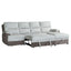 Kia - Sectional With Power And USB - Beige / Brown