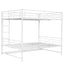Metal Bunk Bed With Shelf And Guardrails