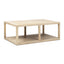 Ellis - Open Frame Coffee Table With Lower Shelf - Natural