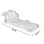 Chaise Lounge Set With 4 Fold Cushion And Built In Headrest