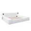 Upholstered Platform Bed Frame With Hidden Storage, Built-In Nightstands & LED Reading Lights